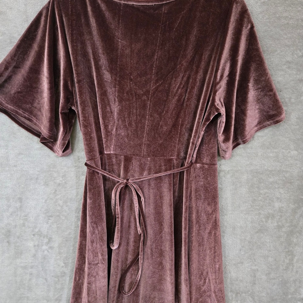 Baltic Born Velvet Maxi Dress Large Forest Fairy Whimsigoth Glam Wrap Wedding - Picture 6 of 9